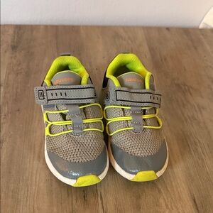 Saucony Kids Sneakers Flash Glow - Gray and Neon Yellow Accents
